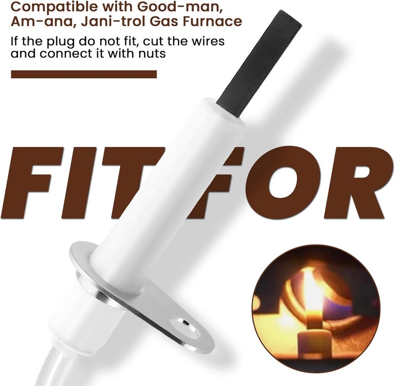 Fetechmate 0130F00008S Gas Furnace Hot Surface Ignitor Replacement for Good-man, Am-ana, Jani-trol Gas Furnace, Igniter for Furnace Replace 0130f00008, 0130f00008s1, 789-707A1, ssn084ks By - Image 5
